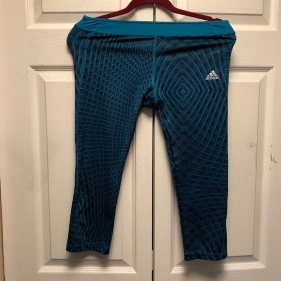 Adidas Cropped Workout Pants - Picture 1 of 5